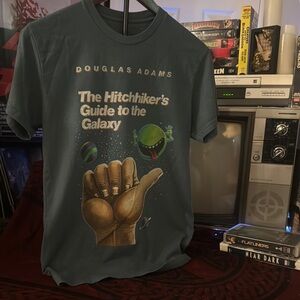 Out Of Print Douglas Adams The Hitchhiker's Guide to the Galaxy T-Shirt